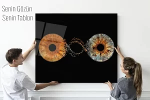Ürünlerimiz 15 iris dna tasarımı cam tablo